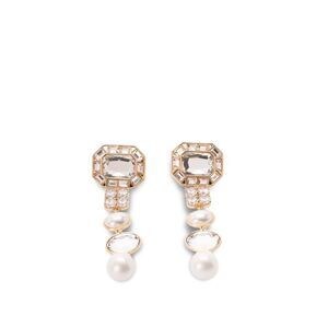 Self-Portrait Women Crystal Pearl Tiered Earrings